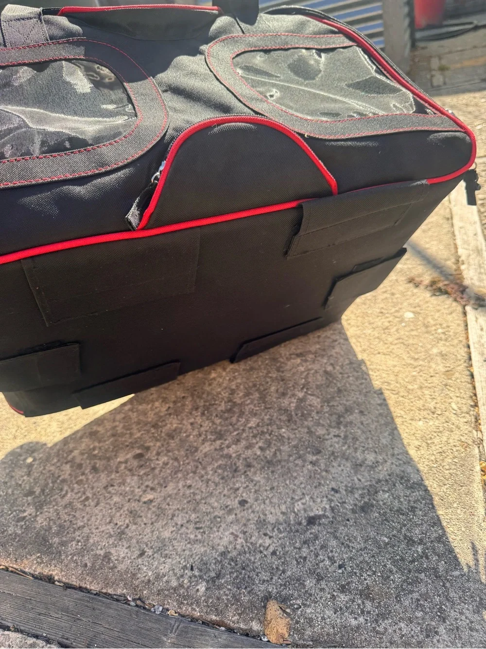Katziela Black and Red Soft-Sided Pet Carrier for Dogs and Cats